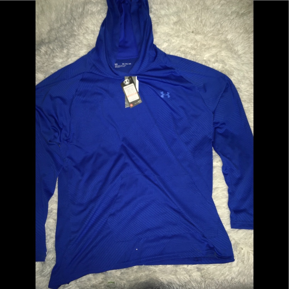 Under Armour Arctic Royal Mens Hoodie sz 3XL Anti Odor Technology